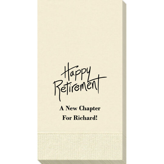 Fun Happy Retirement Guest Towels